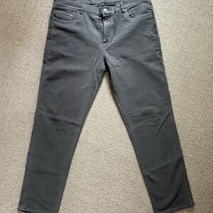 Faherty Men's Charcoal Stretch Straight Jeans